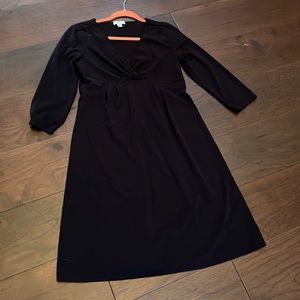 Garnet Hill dark grey v-neck dress